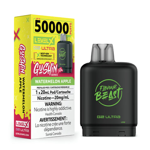 Flavour Beast Level X G2- 50K Puffs - Gushin Watermelon Apple