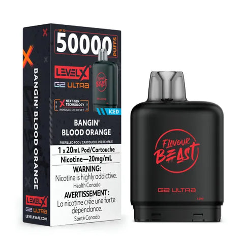 Flavour Beast Level X G2- 50K Puffs - Bangin' Blood Orange