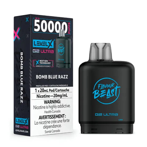 Flavour Beast Level X G2- 50K Puffs - Bomb Blue Razz
