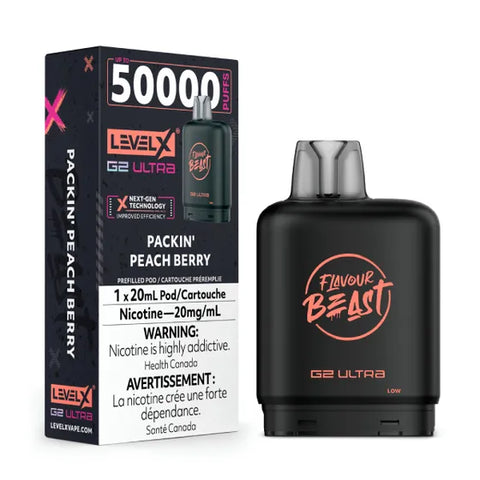 Flavour Beast Level X G2- 50K Puffs - Packin' Peach Berry