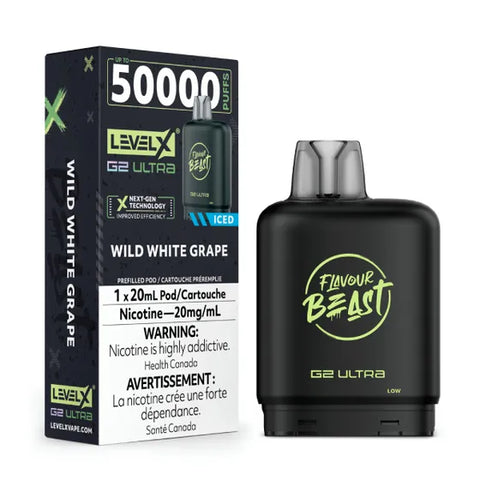 Flavour Beast Level X G2- 50K Puffs - Wild White Grape