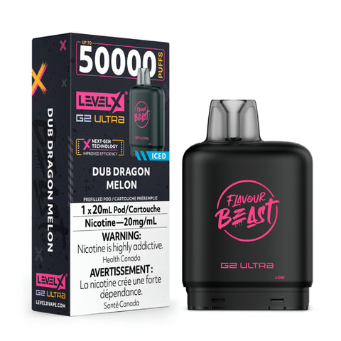 Flavour Beast Level X G2- 50K Puffs - Dub Dragon Melon
