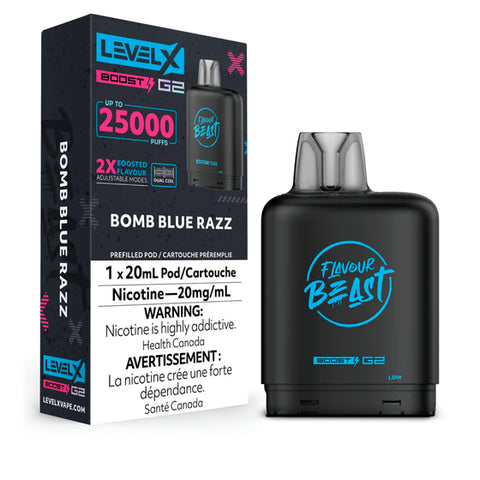 Level X Flavour Beast BOOST Pod - 25K Puffs - Bomb Blue Razz