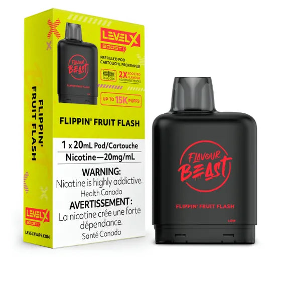Level X Flavour Beast BOOST Pod - 25K Puffs - Flippin Fruit Flash