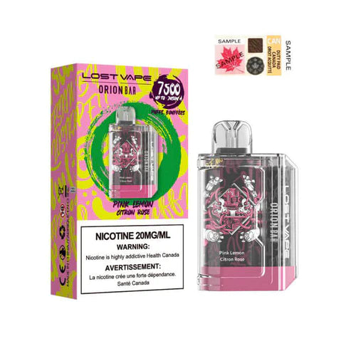 Buy Pink Lemon Lost Vape Disposable - Orion Bar - 7500 Puffs - Vapes