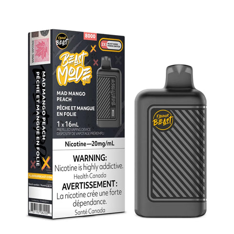 Flavour Beast 8K Disposable Vape BEAST MODE - Mad Mango Peach - Canada