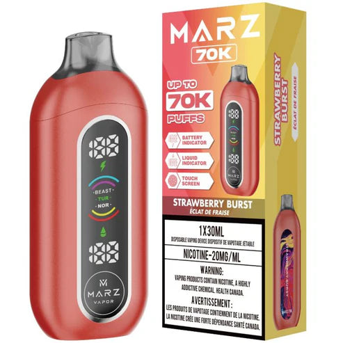 Marz Disposable 70K Puffs - Strawberry Burst - Vape Barn