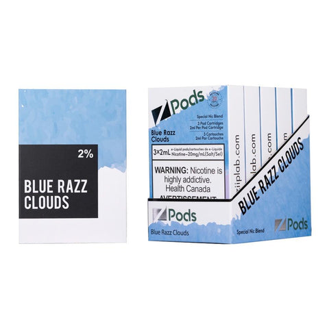 Z Pod Supreme STLTH Compatible blue razz clouds