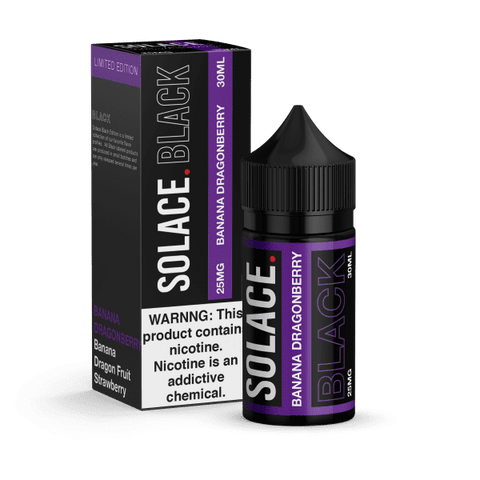solace black salt nic juice banana dragonberry