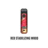 smok novo 4 kit red stabilizing wood 